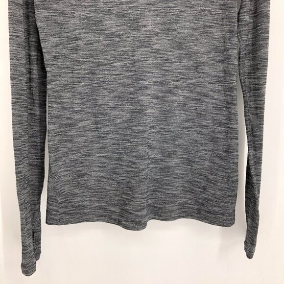 Lululemon Heathered Black  &go Everywhere Long Sleeve Shirt size ~4 - Picture 6 of 16